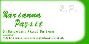 marianna pazsit business card